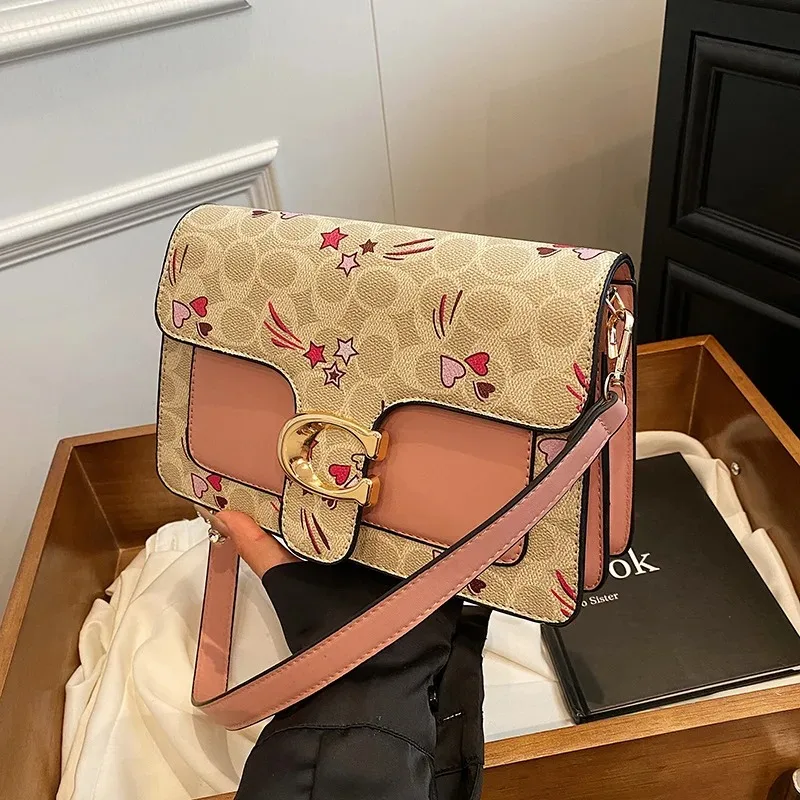 Sac à bandoulière Floral cousu d'été 2025, sac à main sous les bras Boutique pour femmes, sac boîte à rabat Convertible