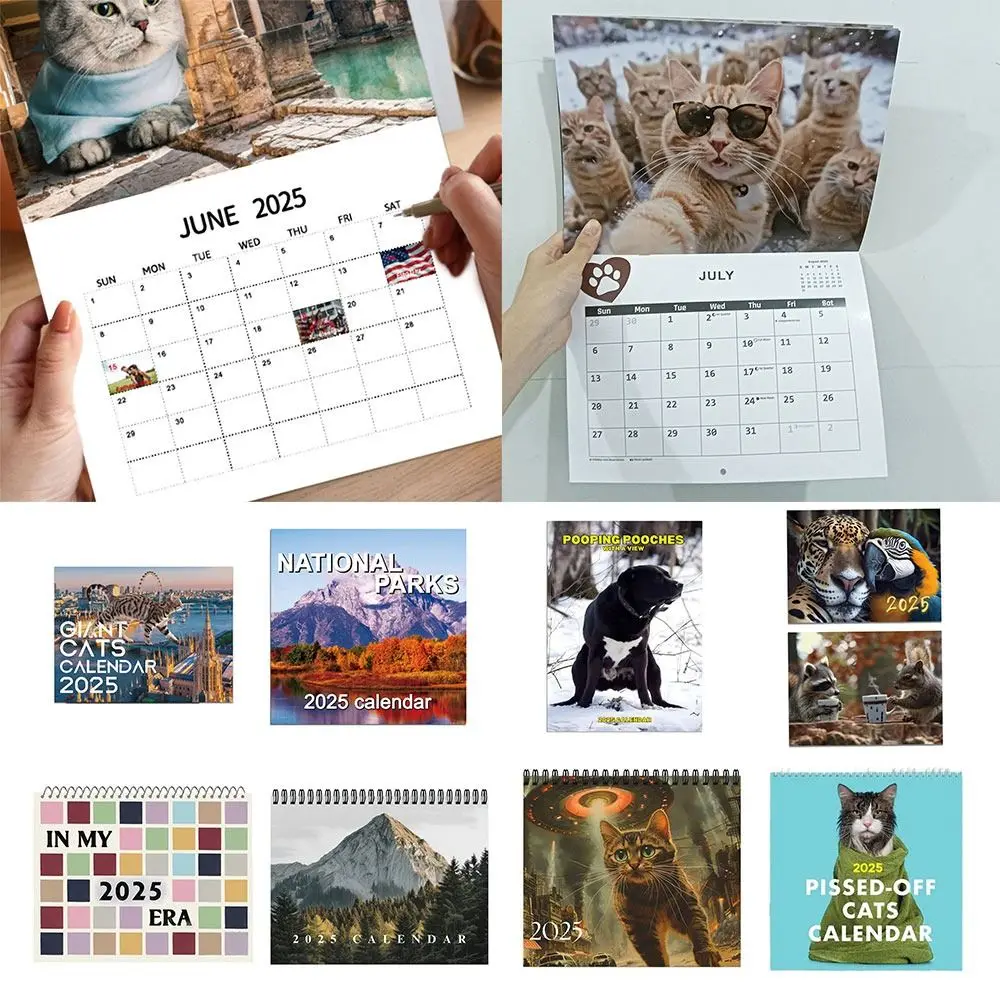 

Daily Weekly Monthly Planner 2025 Calendar Dogs Pooping Natural Animals Wall Calendar Paper Hangable Dogs Pooping Calendar Gift