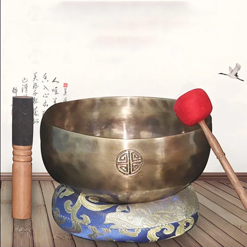 Full Moon Nepal Singing Bowl Handmade Large Tibetan Singing Bowl Yoga Meditation Massage Sound Healing Instruments Accessories