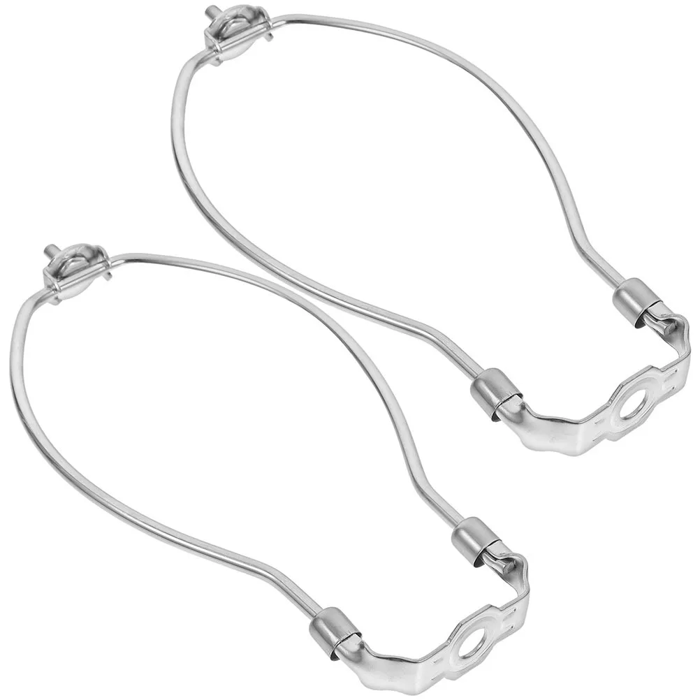 

2Pcs Lamp Harp Bracket Universal Chrome Electroplated Adjustable Height Support Lampshade Frame Holder Lamp Accessories