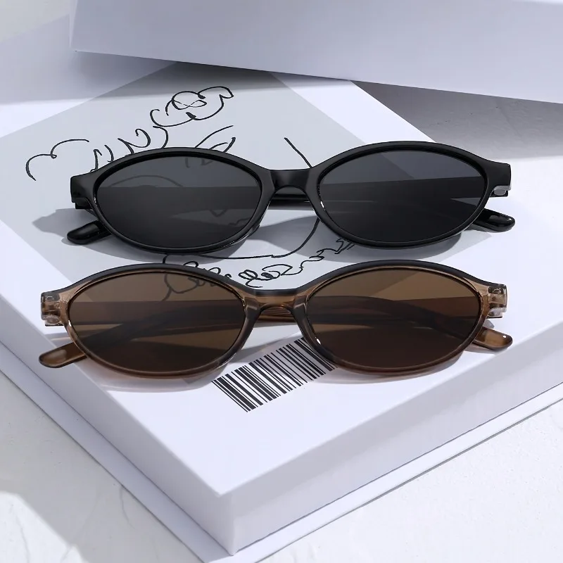 2 Stück kleine ovale Vintage-Sonnenbrillen für Damen, UV-Schutz, ideal für Outdoor, Reisen, Autofahren und den täglichen Gebrauch, perfekte Geschenke – Detail 2