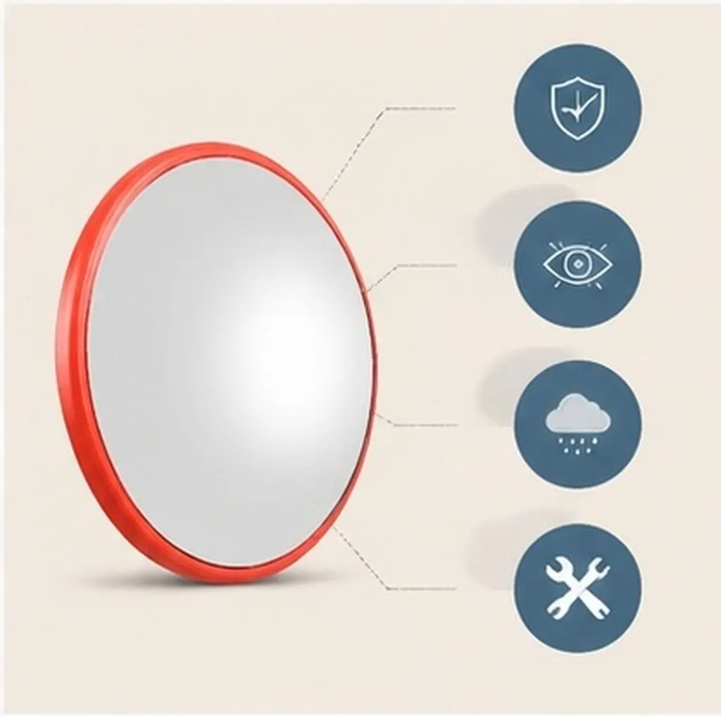 Convex Security Mirror Indoor Outdoor Blind Spot Traffic Mirror for Home Driveway with Durable Aluminum Film