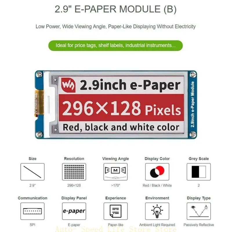 

02DA Tri-Color2.9 "модуль дисплея EINK Forraspberrypi Цена
