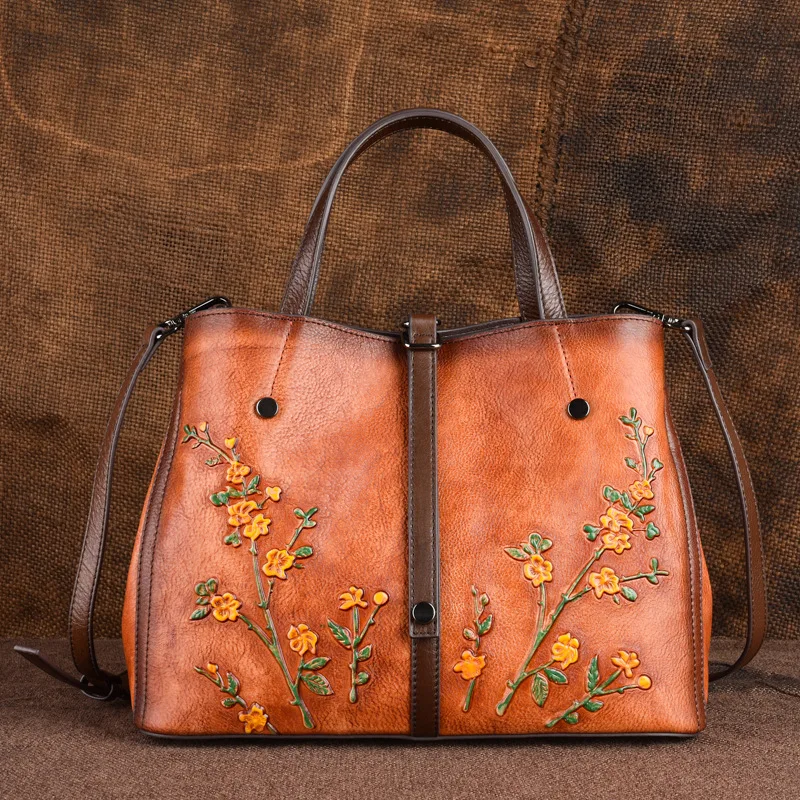 Leather Crossbody Bags for Women Purse Tote Bags for Women Purses and Handbags Large Capacity Multiple Compartments Retro