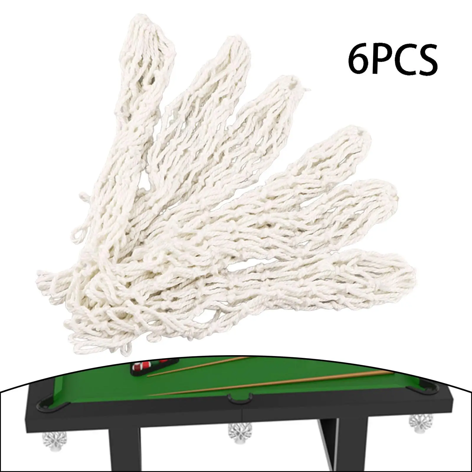 6x Billiards Table Nets,Billiards Table Mesh Pocket,Hollow Supplies,Pool Table