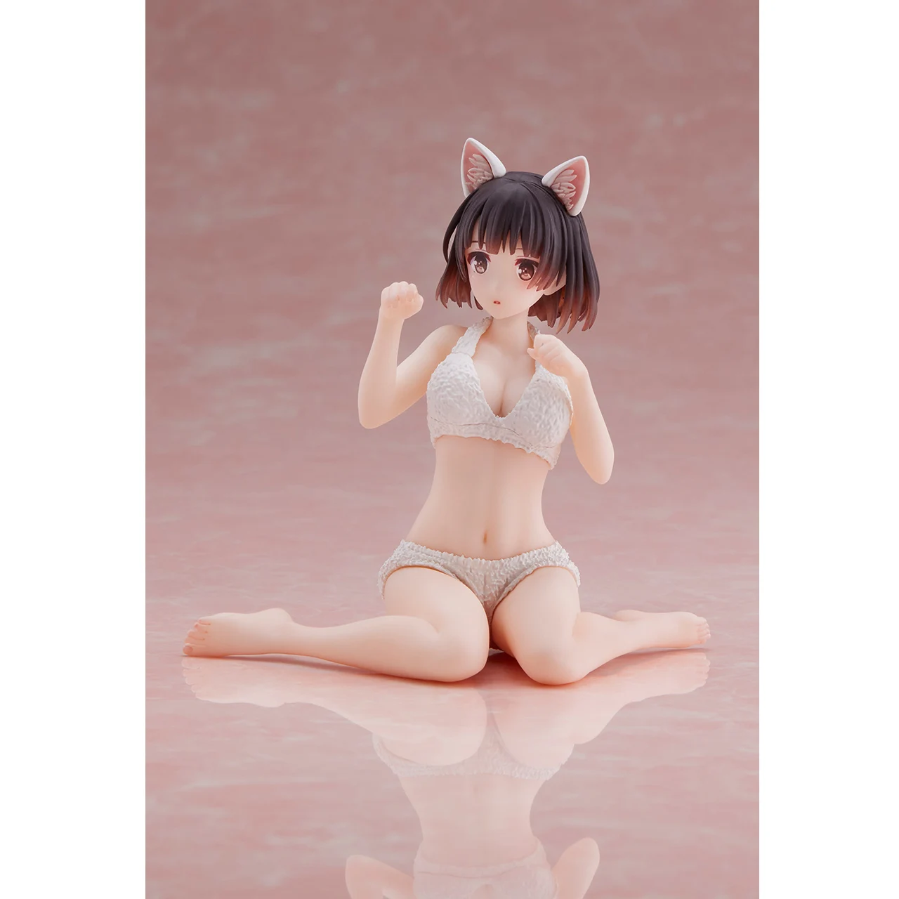 Original TAITO Megumi Kato Cat Ear Pajamas 12CM PVC Anime Figure Swimsuit Collection Model Action Figuine Birthday For Toys