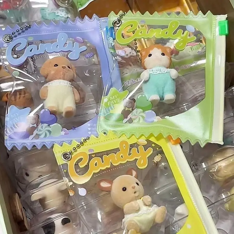 5/10/15 buah tas debu liontin lucu kartun keluarga sylvanans dengan gantungan kunci Aksesori perlengkapan penyimpanan tas permen Mini