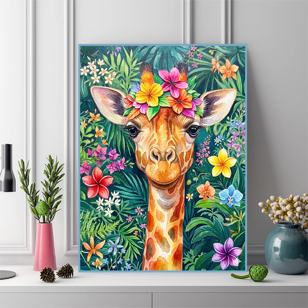 EverShine Full Square Round Diamond Painting Giraffe Animal DIY Suitable for Beginners Diamond Mosaic Flower Handmade Gift - view 3
