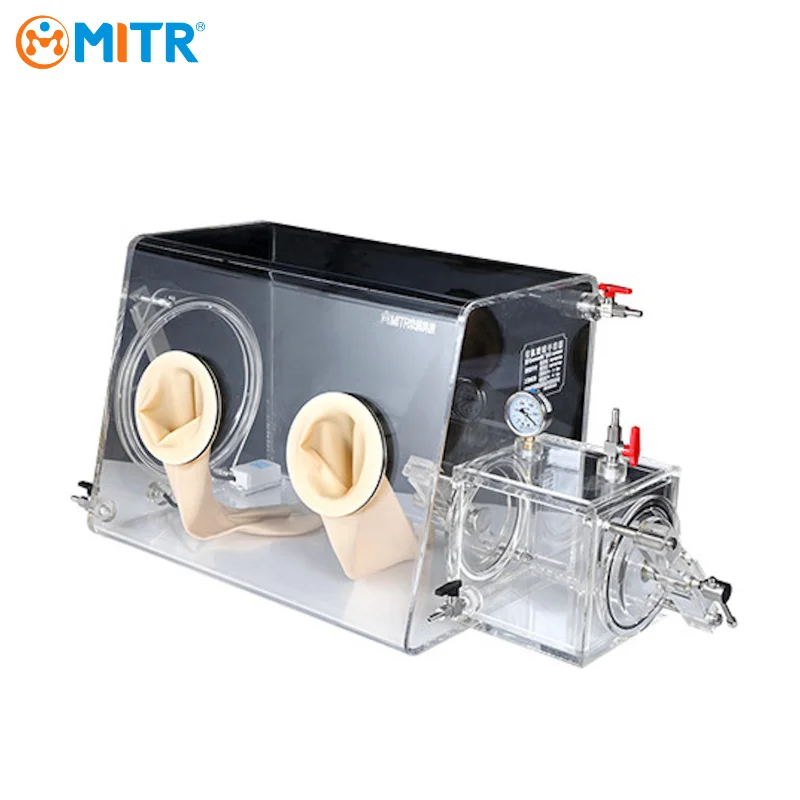 MITR Lab Research Scientific Experiment Glovebox Portable Vacuum Acrylic Glove Box