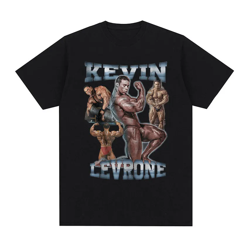 Kevin Levrone Gym Graphic T Shirt Maryland Muscle Machine Vintage Gothic T-shirts Men's 100% Cotton Oversized T-shirt Streetwear