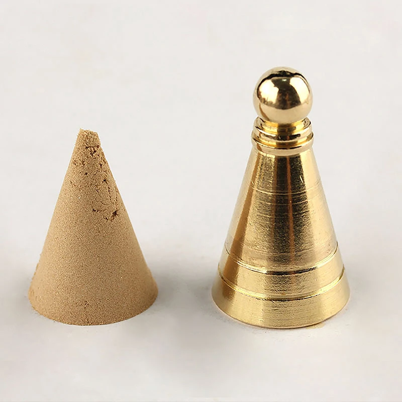 Brass Tower Incense Mold Agarwood Powder Making Seal Cone Tool Tools Shaping Mould DIY Holder Burner Accessory