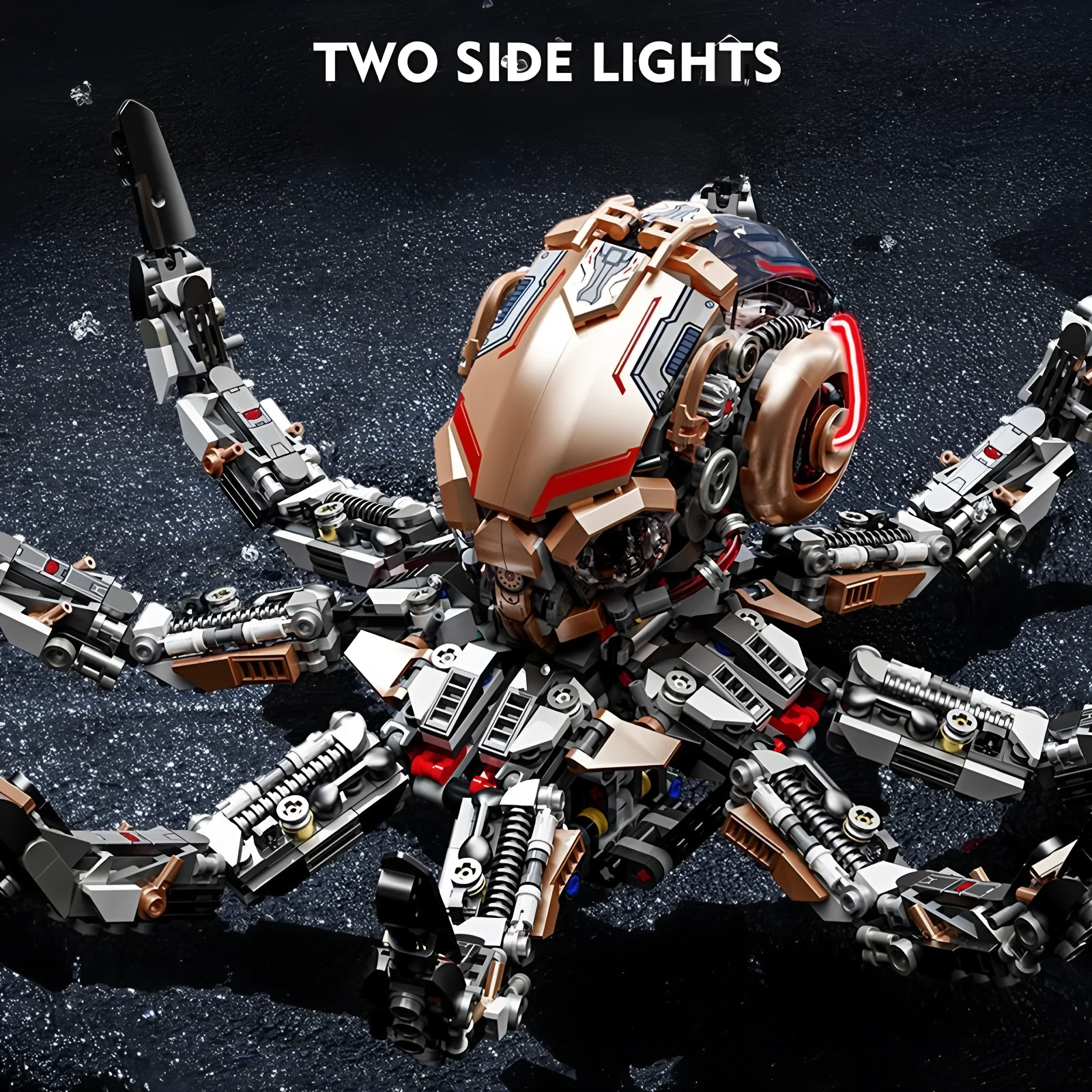 1768 pcs octopus building block model children mechanical science building block educational toy birthday gift new produc