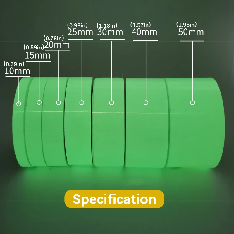 Luminous Tape 3m Green Warning Ground Light Storage Stair Anti-Slip Sticker Bicycle Frame Warning Reflective Fluorescent Tape