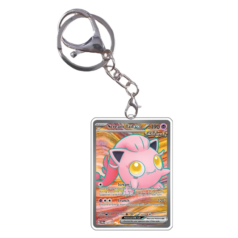 PTCG Keychain Mew Gulpin Altaria Bulbasaur Gardevoir Anime Game Characters Self Made Acrylic Pendant Decoration Cards Decor view 5