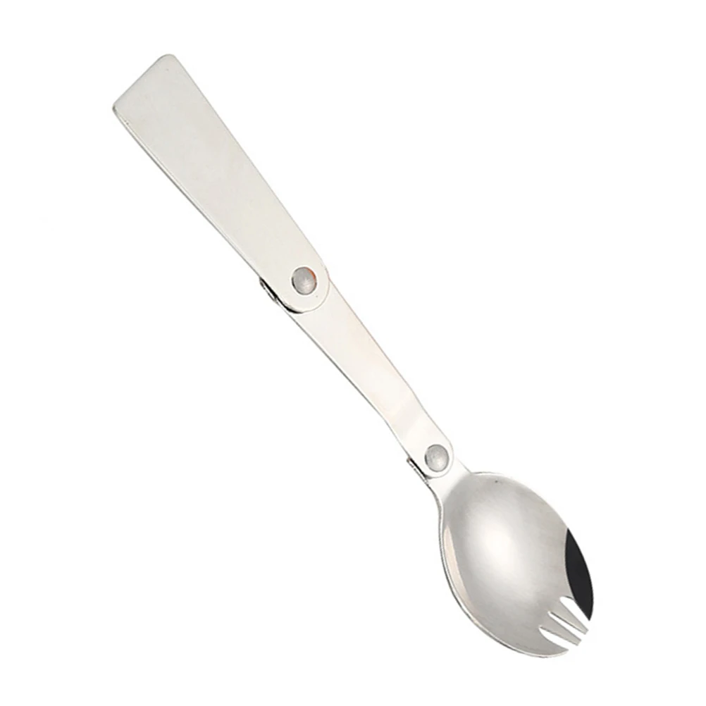 

Folding Spoon Tableware Travel Cutlery Stainless Steel Foldable Serving Utensils