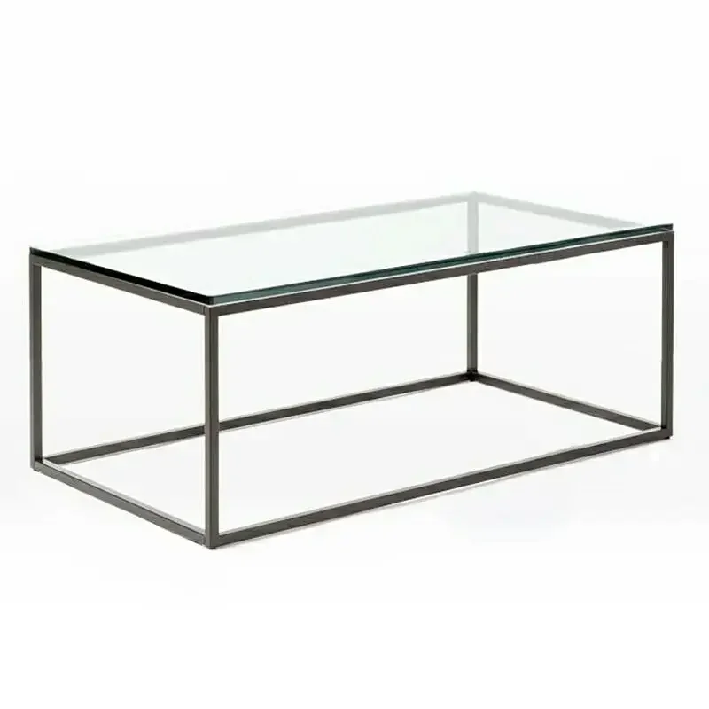 Nordic personalized creative tea table tempered glass living room rectangular small table modern simple American transparent