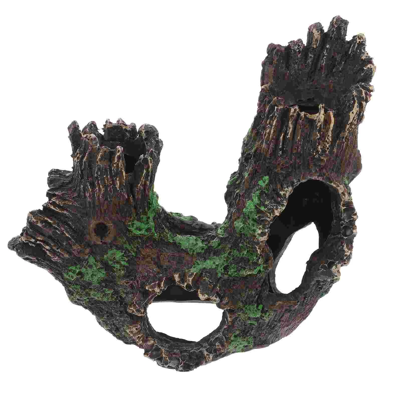 Simulated Tree Roots and Sunken Wood Fish Tank Decorations Halloween Log for Aquarium Drift Dead Floating