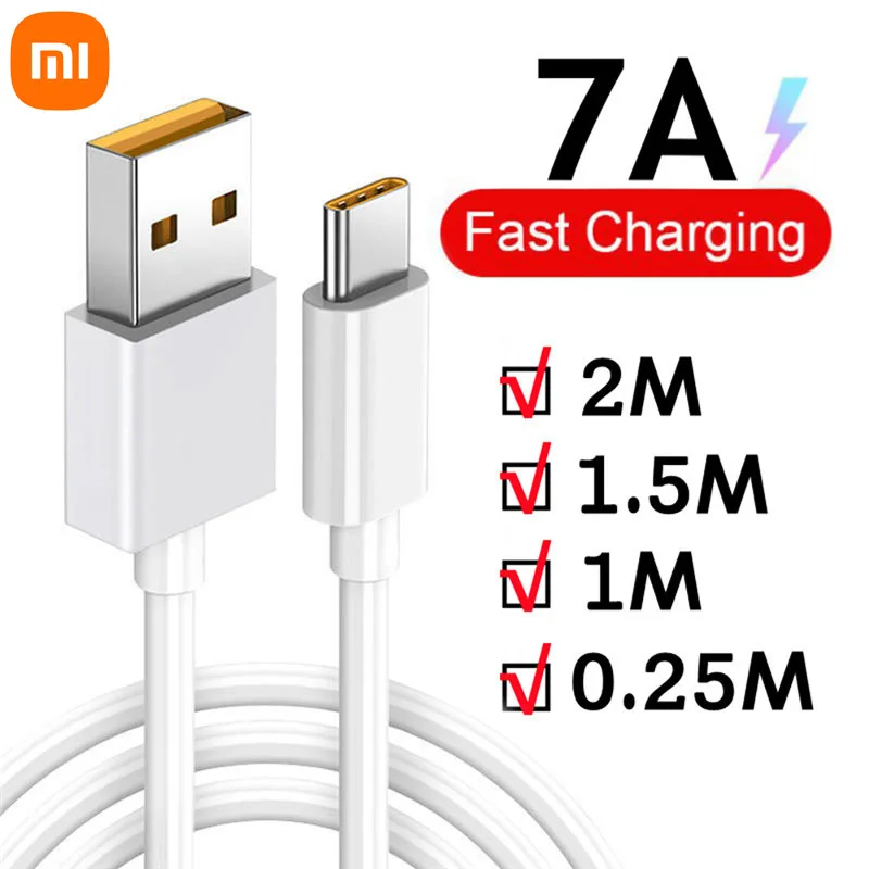 

Original Xiaomi 7A USB C-type Super Fast Charging Cable is Suitable For Xiaomi Mi12 Pro Oneplus Realme Huawei P30 P40 Mate40