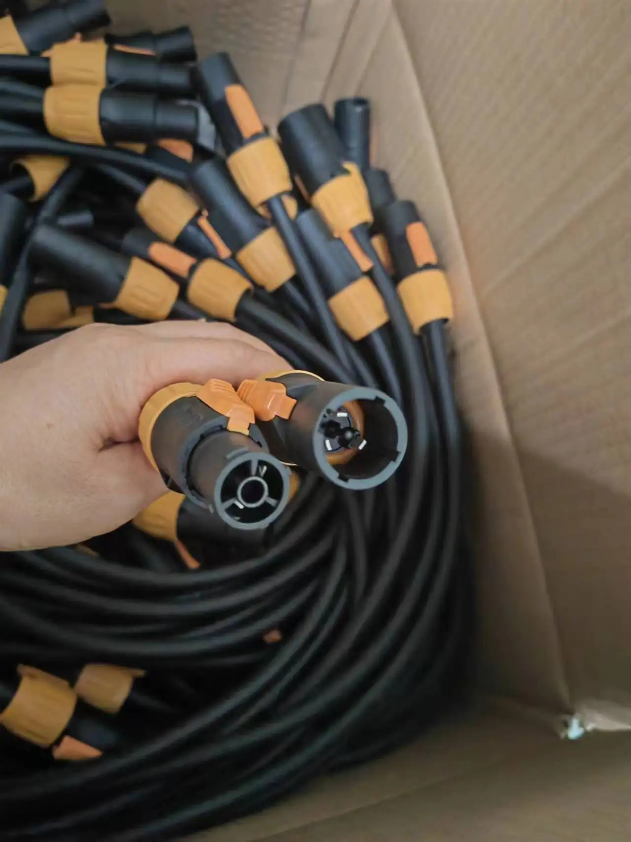 Fine Copper LED Screen cabinet Lockable Power cable, 100cm UL LED display cable