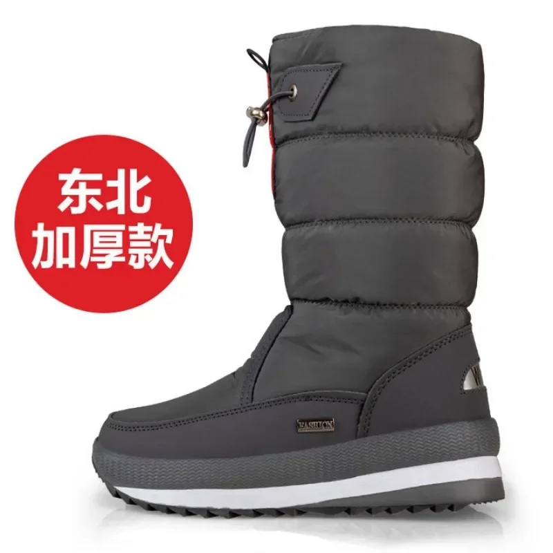 Stivali da neve da donna Stivali invernali da donna Peluche spesso Stivali alti alla coscia antiscivolo impermeabili Moda Pelliccia calda Scarpe