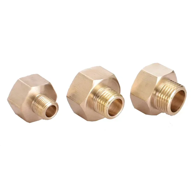 Conector adaptador de tubería de latón, rosca hembra a macho BSP, M4, M5, M8, M10, M12, 1/8 \