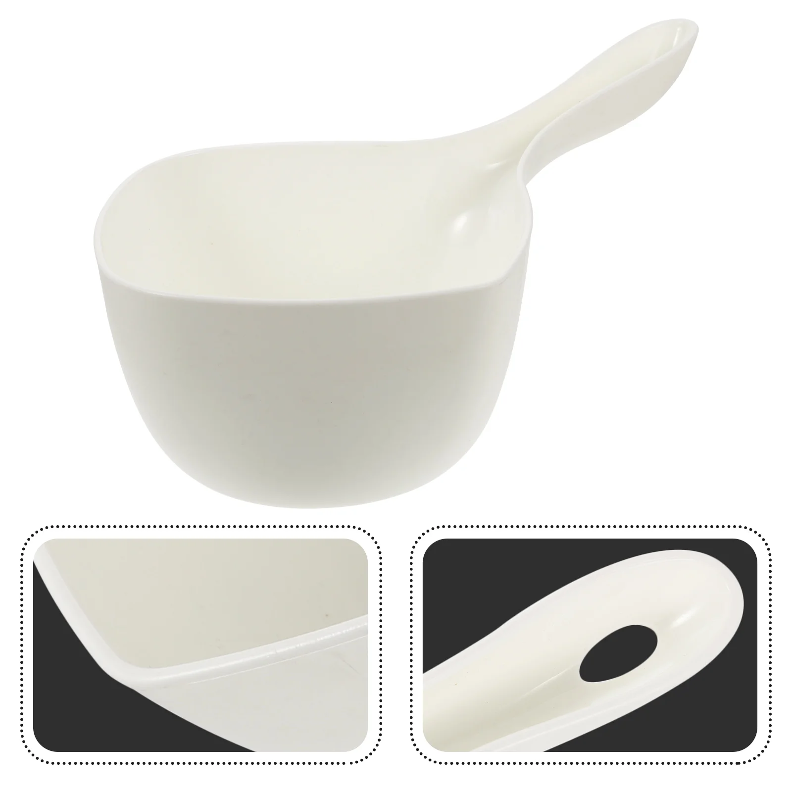 

Short Handle Water Ladle Plastic Reusable Dipper for Kitchen Bathroom Garden Sauna Dining Hall Comfortable Grip