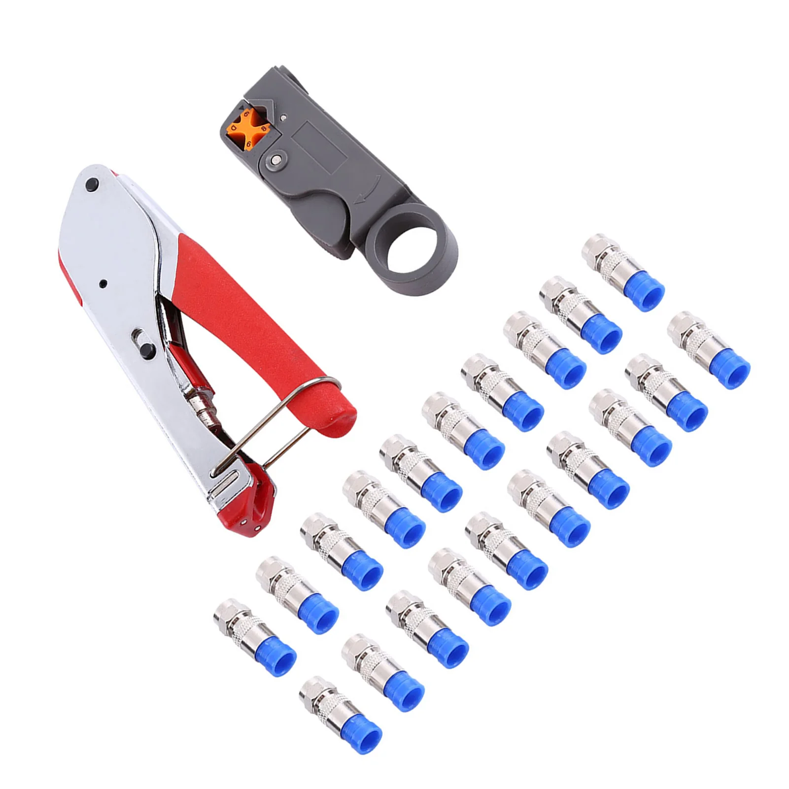 Pinza per crimpare cavi con connettore F a compressione RG6/RG59 per cavi coassiali