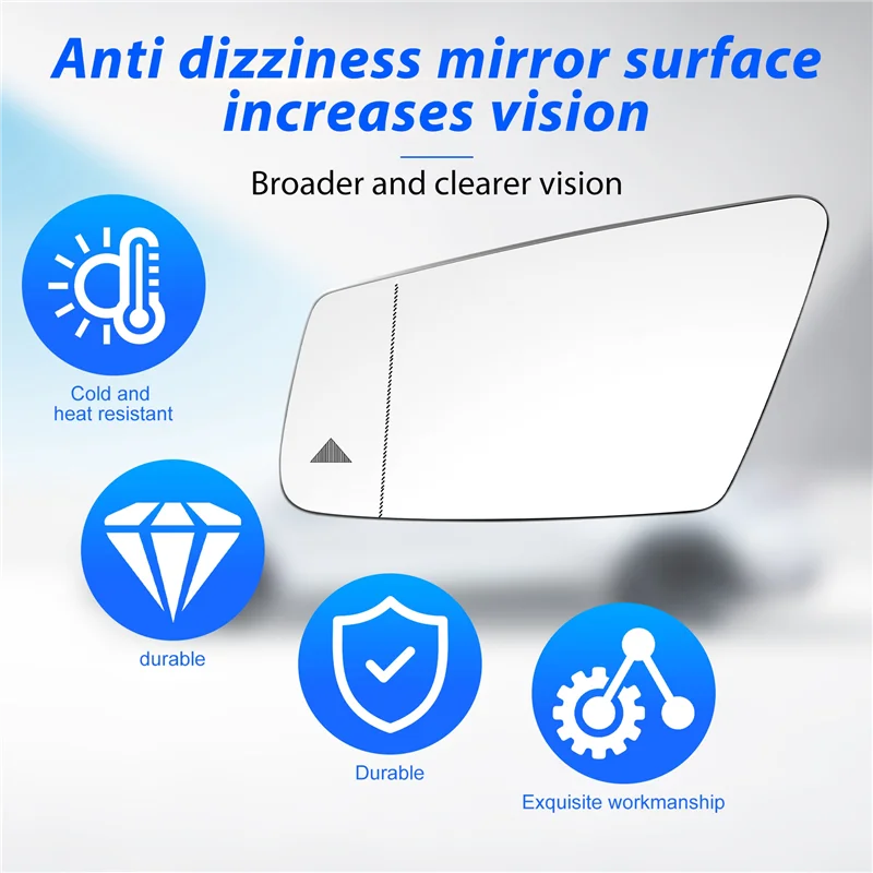 

Car Replacement Heated Blind Spot Warning Wing Rear Mirror Glass For Mercedes-Benz Gla GLK W204 W212 W221 09-18