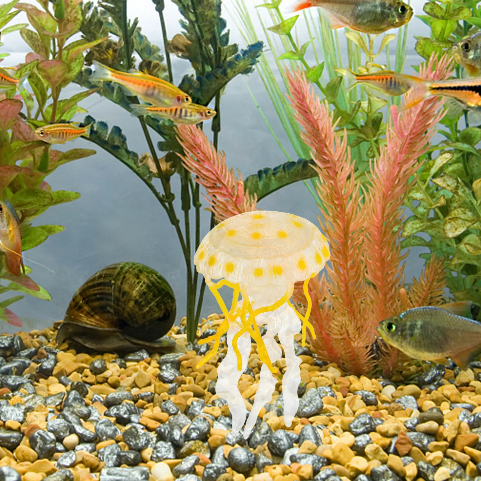 

Имитация медузы: реалистичное плавающее украшение для аквариума, декор для бассейна, развивающая игрушка, морское животное