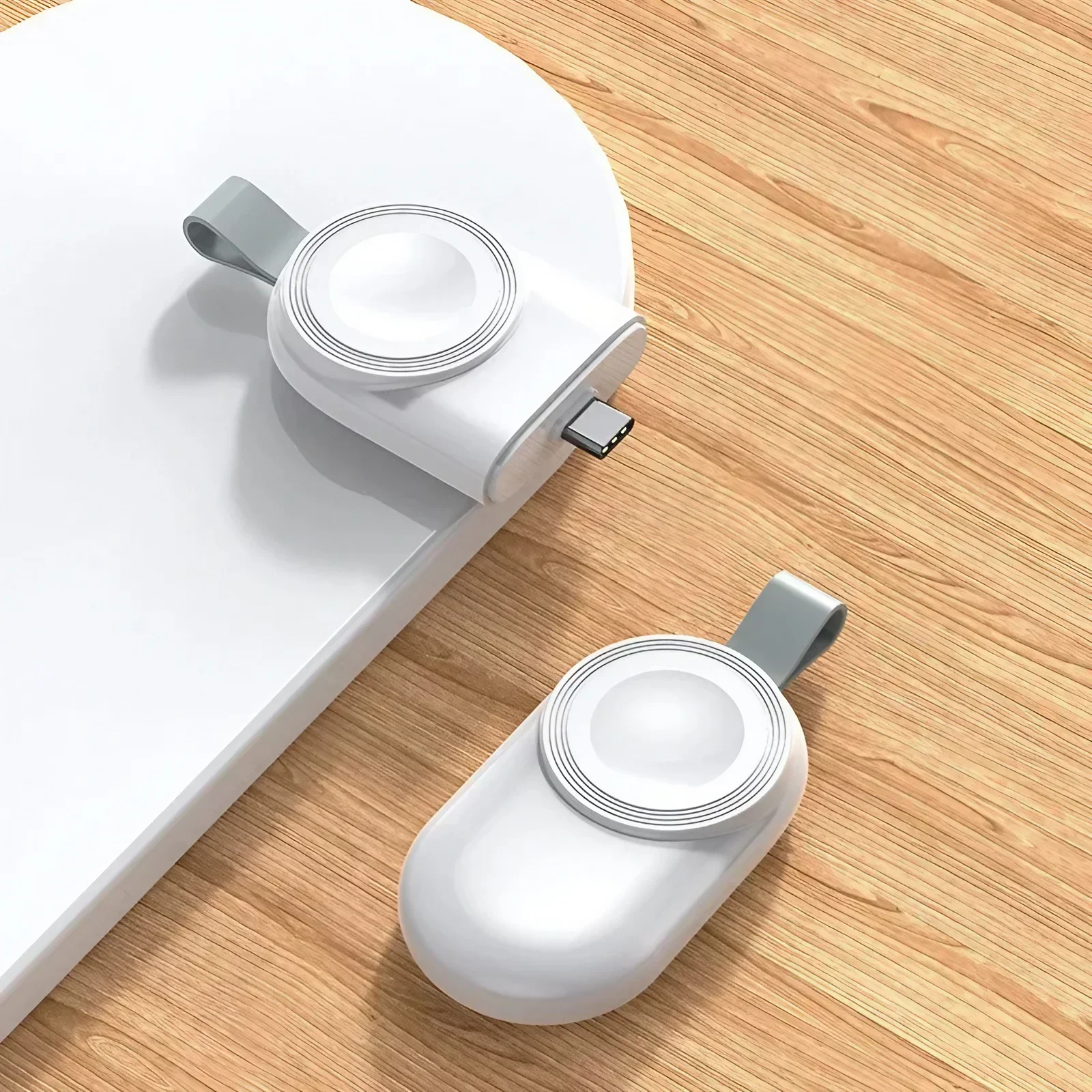 Portable Apple Watch Charger Magnetic Wireless Charging Keychain Travel USB Fast Charger For iWatch Series Accessories Outdoor view 2