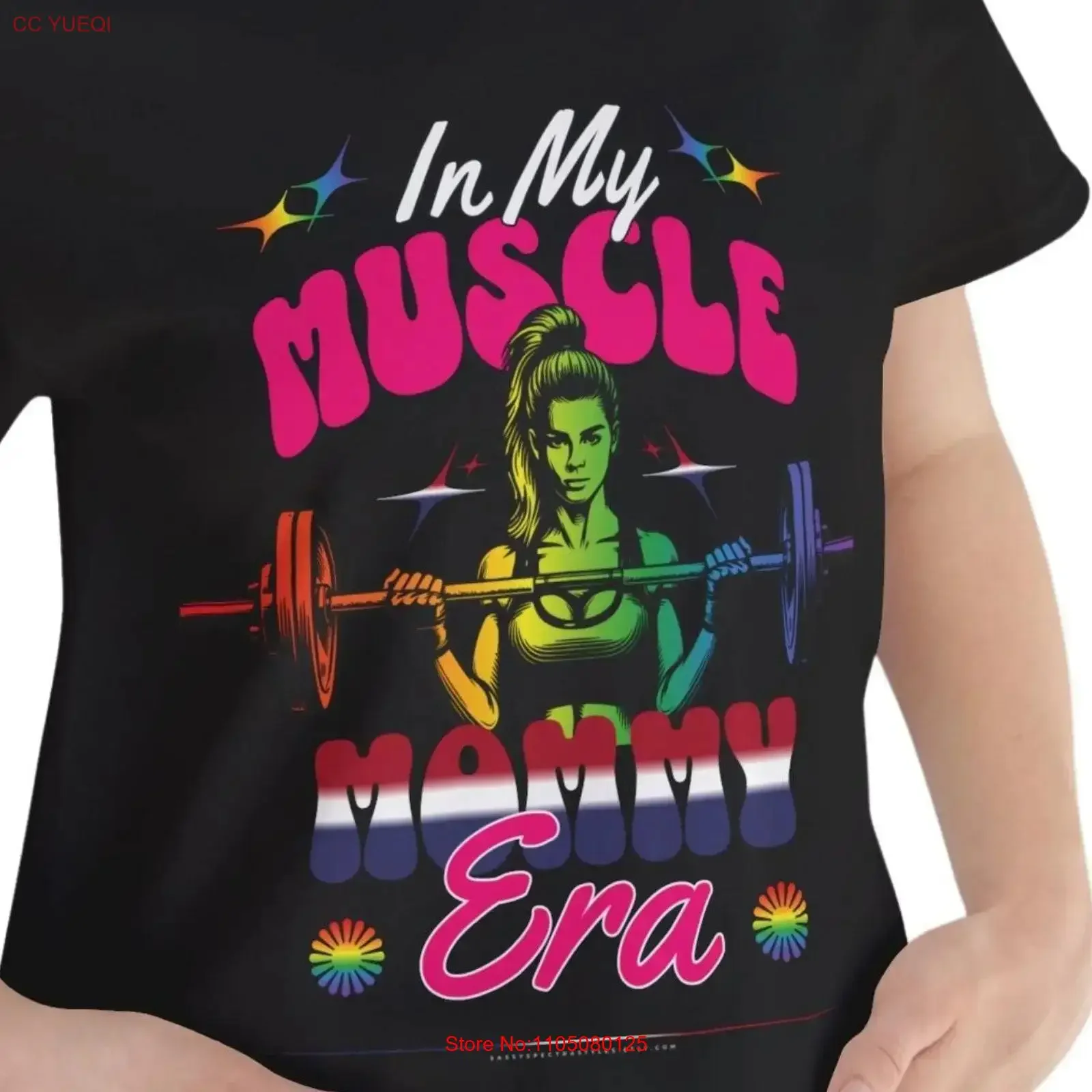 In My Muscle Mommy Era Unity Activewear Patriotic USA Flag Colors Americans Unite Gym Apparel Active Lifestyle Pride T Shirt