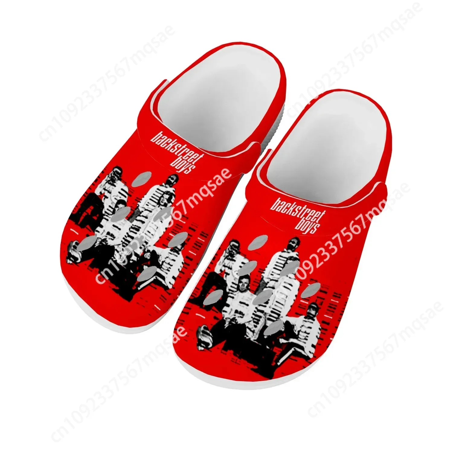 

Backstreet Boys Pop Band Bsb Home Clogs Custom Water Shoes Mens Womens Teenager Shoes Clog Breathable Beach Hole Slippers White