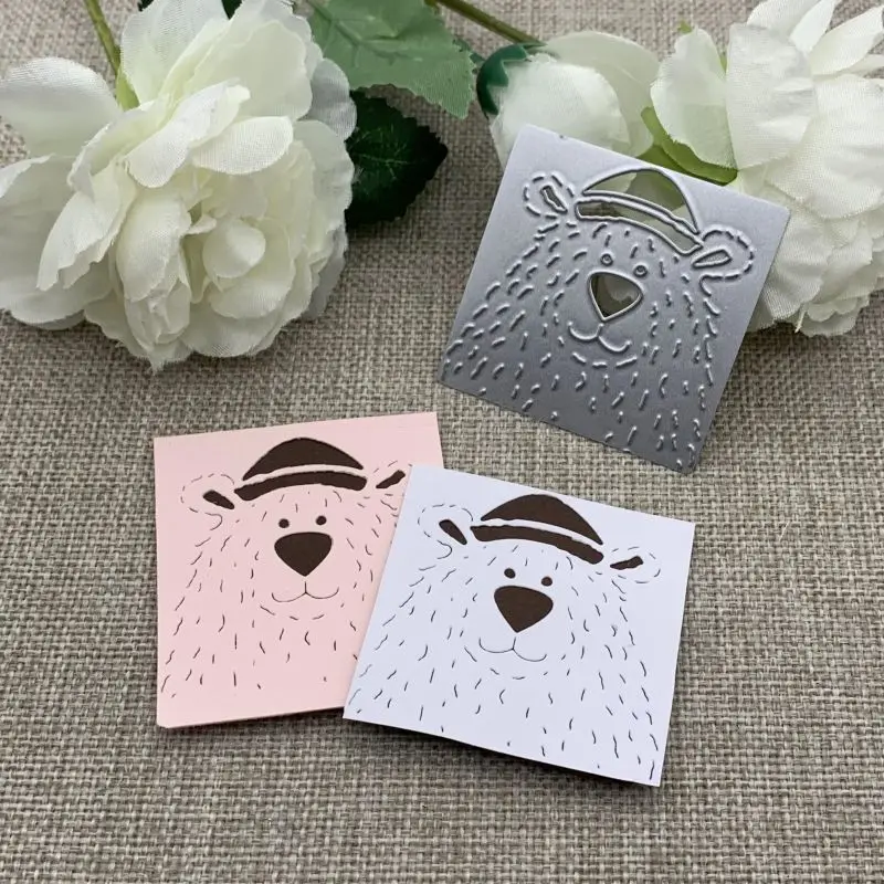 Hat bear background Metal Cutting Dies For DIY Scrapbooking Decorative Embossing Handcraft Die Cutting Template Mold