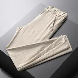 Pantalones de Color liso para hombre, moda de oficina de negocios, pantalones cortos informales sencillos que combinan con todo, pantalones cortos con cintura elástica, ropa masculina de verano 2023