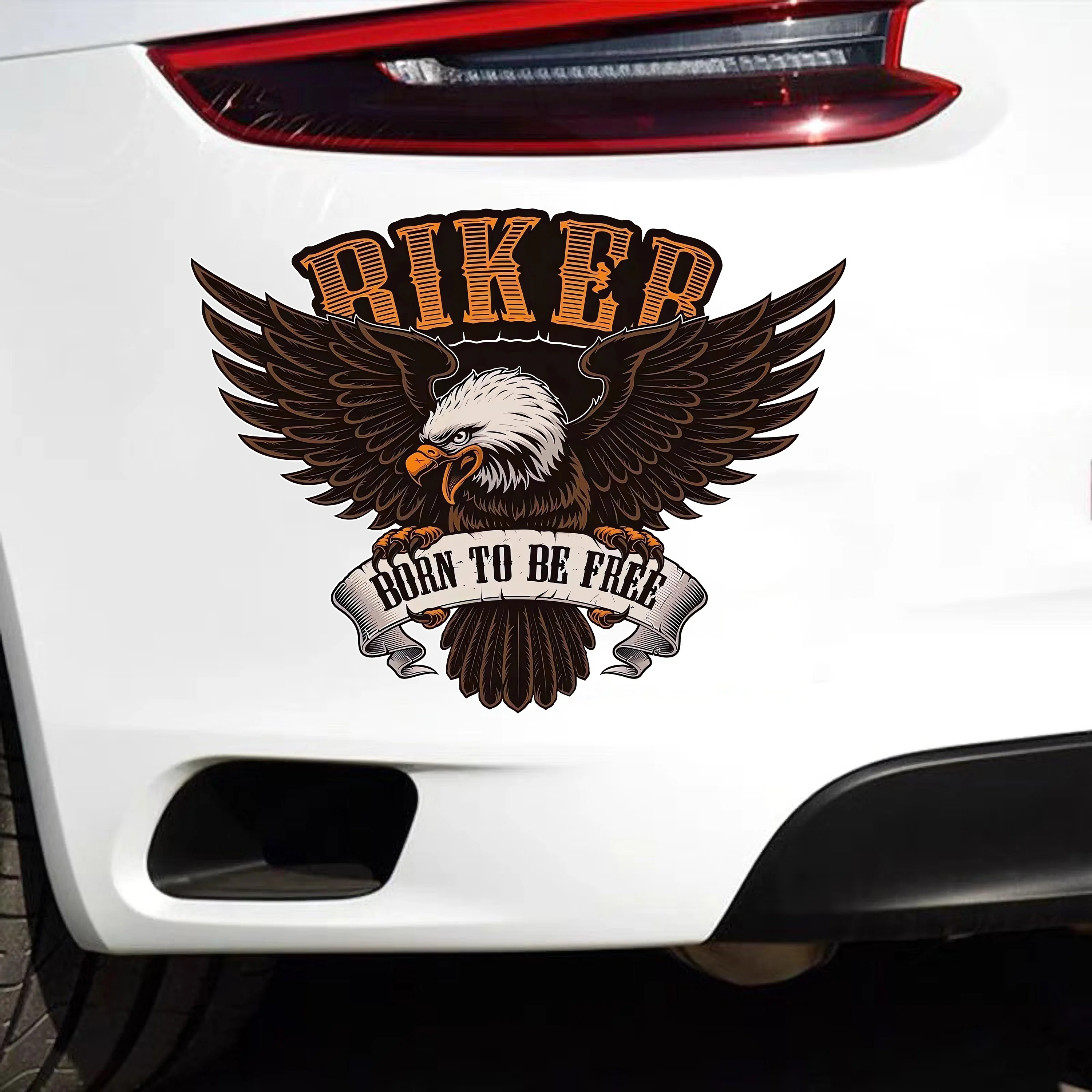 Biker Eagle Wings Feathers Motorcycle Car Reflective Sticker Decal