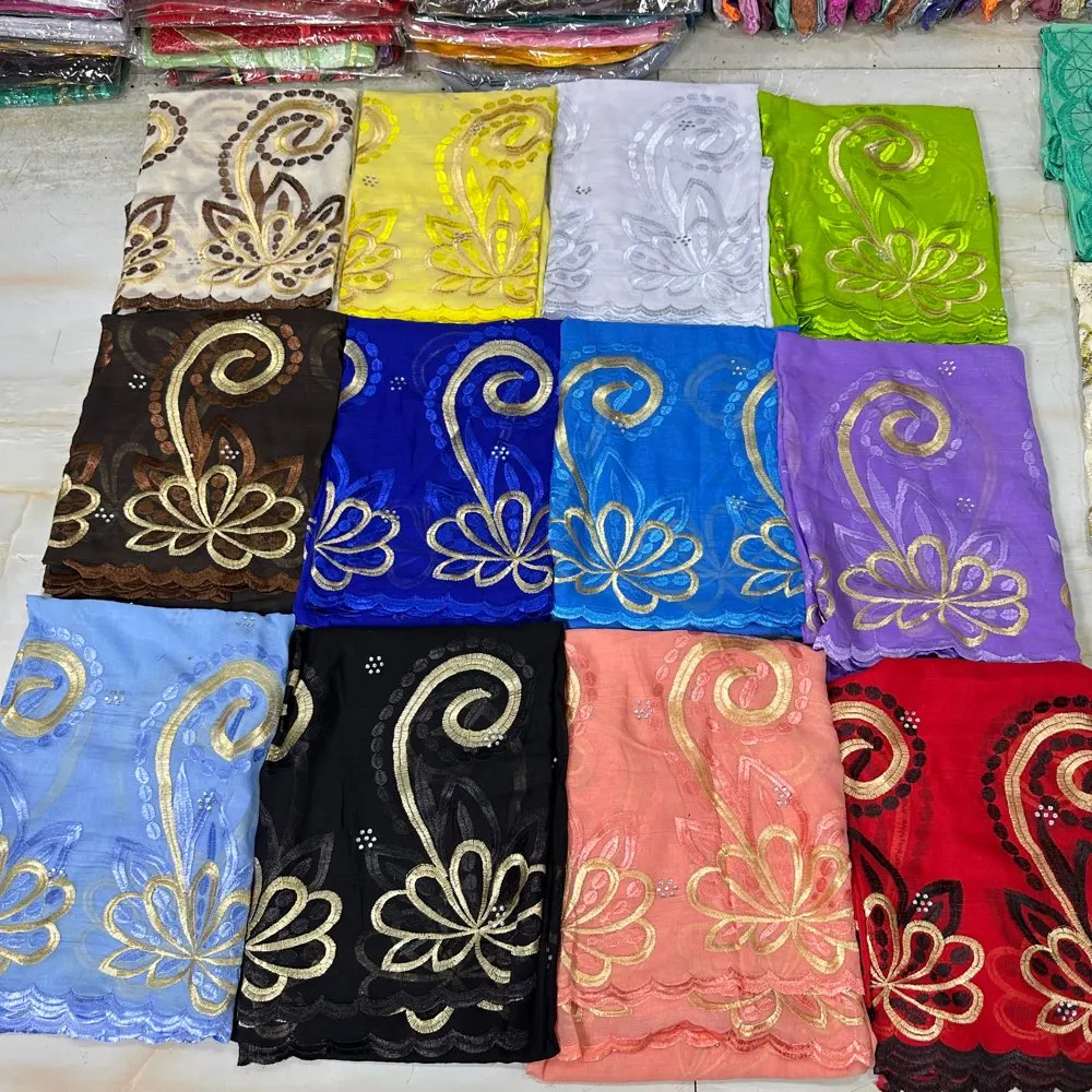 

Best Selling Dubai Floral Diamond 100% Cotton Hijab Scarves Colorful Lace Ethnic Shawl for Summer Wholesale Big Scarfs