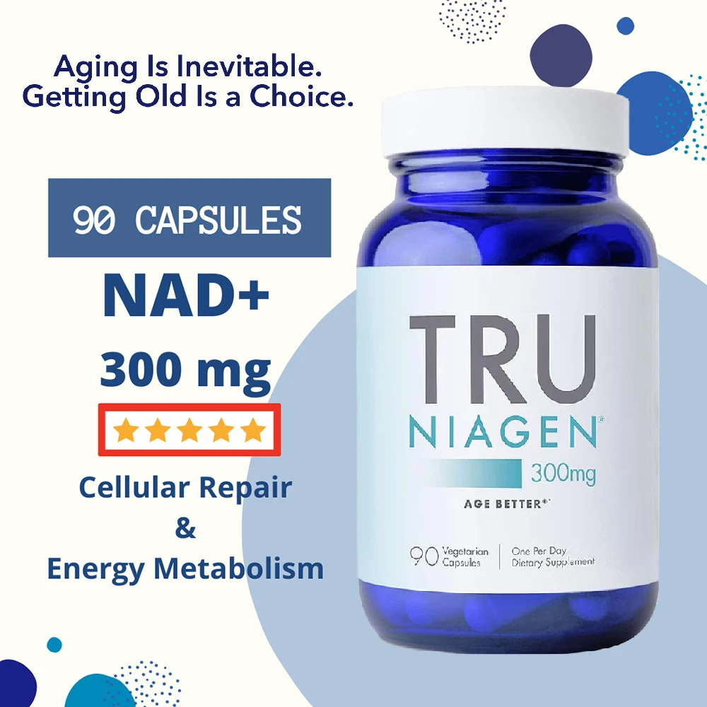 

PRO NAD+ Supplement, Nicotinamide Riboside 300mg, Powerful NAD Formula for Energy, Anti Aging and Cell Regeneration, 90 Capsules