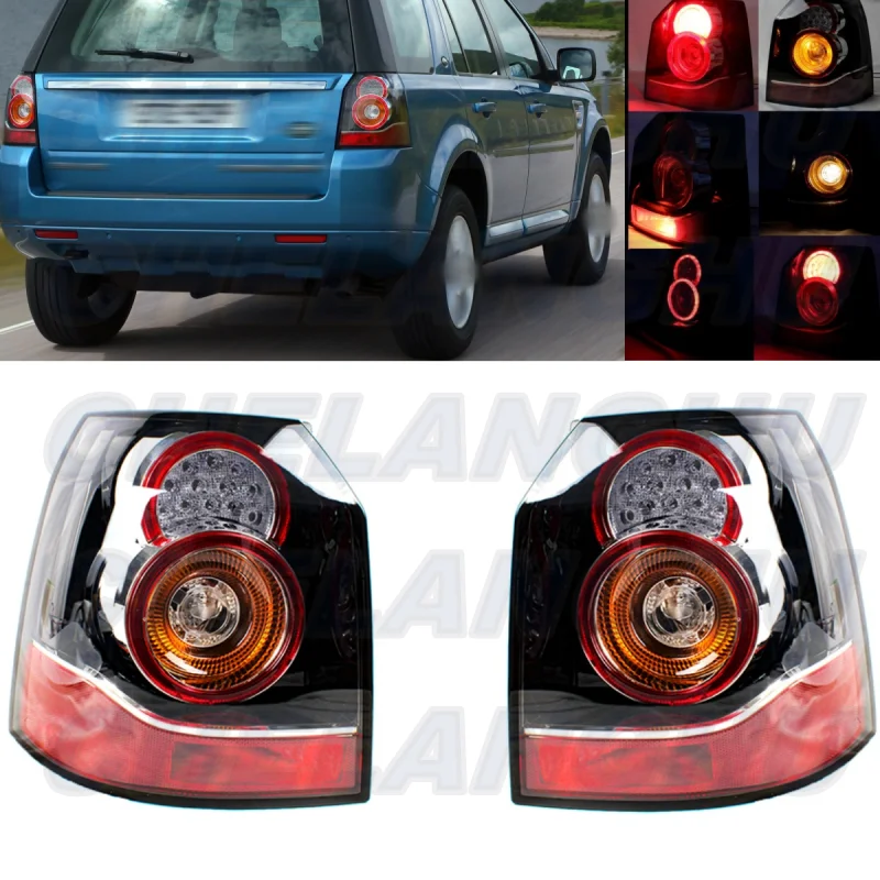 

Pair Left+Right Rear Tail Lamp Light With LED Bulbs LR039798 LR039796 For Land Rover Freelander MK2 2012 2013 2014