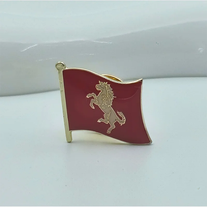 KENT Flag Metal Soft Enamel Lapel Badge Pins Brooches