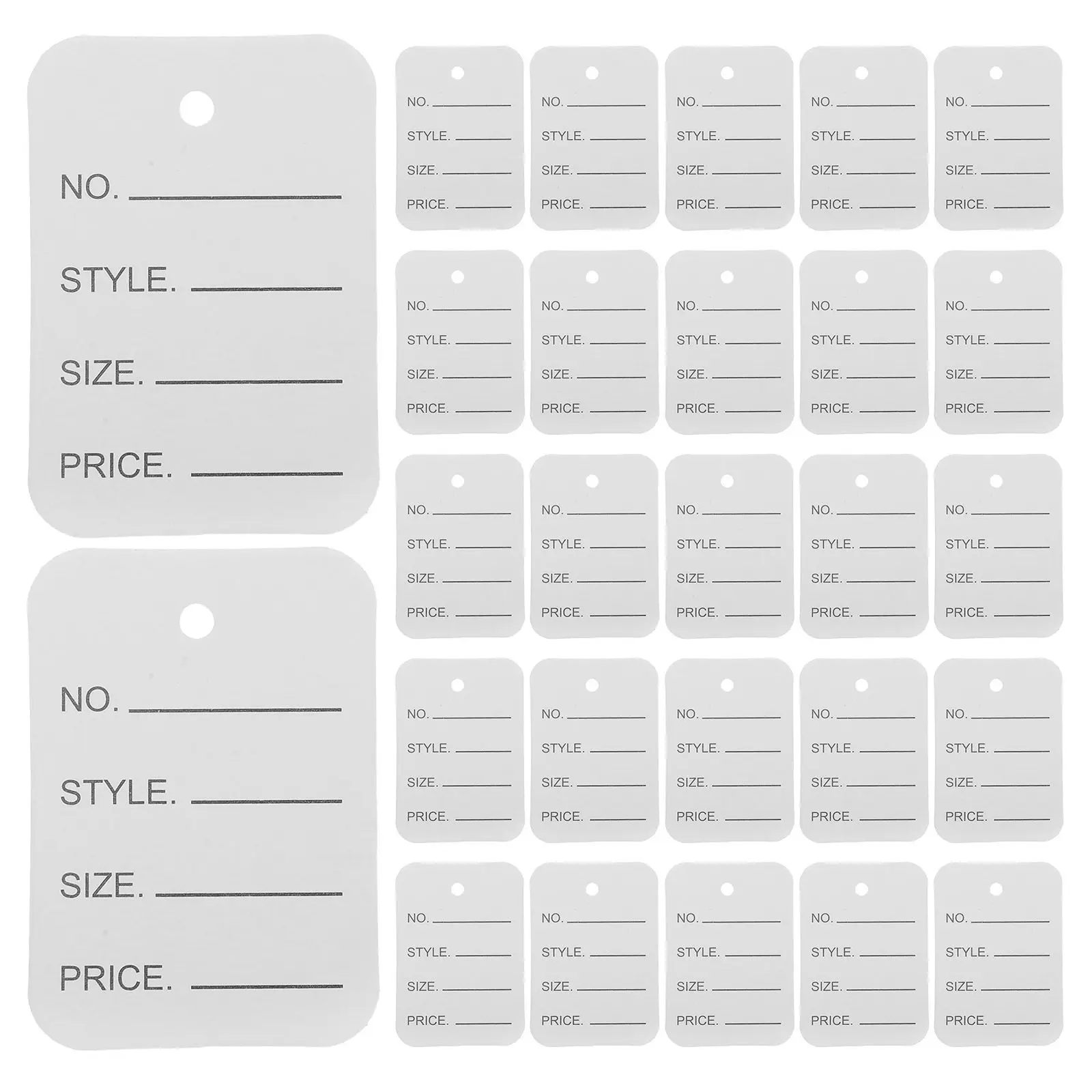 100Pcs Clothing Hang Tags Blank Writable Paper Price Labels 2x1.4 Inches Retail Store Merchandise Display Shirt Tags for Sale view 2