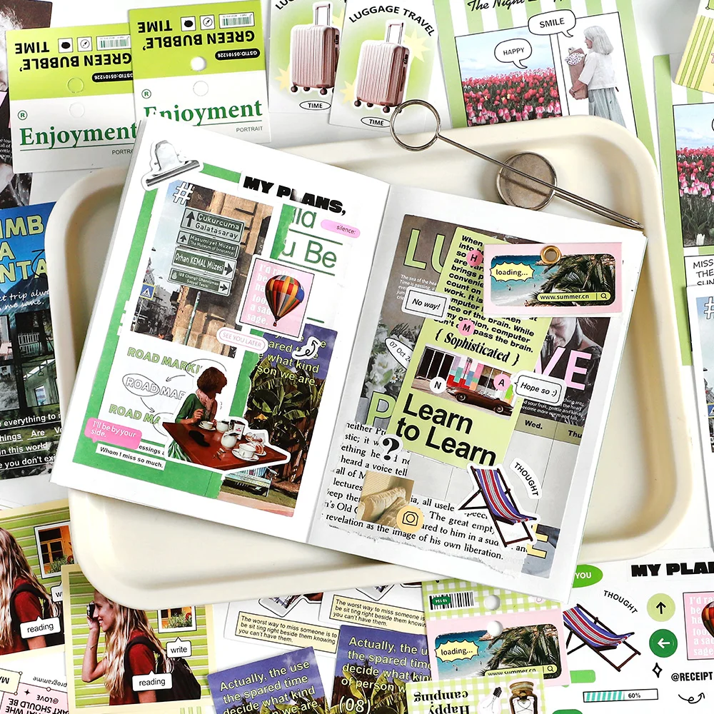 Go to the Beautiful Series Retro Paper Memo Sub, Creative Decoration, DIY, 8Packs