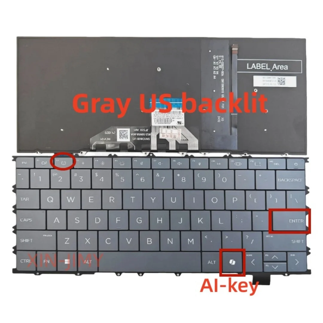 

Сменная клавиатура для ноутбука с подсветкой (США) для HP 14-FK 14-FM OmniBook X Flip 14" 2-в-1