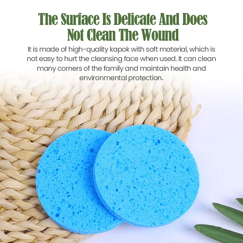 Compressed Natural Cellulose Facial Cleansing Sponge Soft Makeup Removal Cotton Face Washing Exfoliate Brush Skin Care Tool Bulk