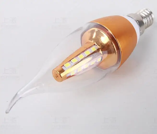 220V 5W Led Retro Candle Bulb E14 Waterproof Aluminum Energy Saving Lamp tail pull Shape Bulb