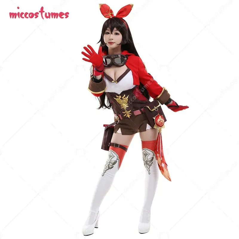 

Women's Amber Cosplay Costume Woman Full Set with Waist Bags and Hair Band