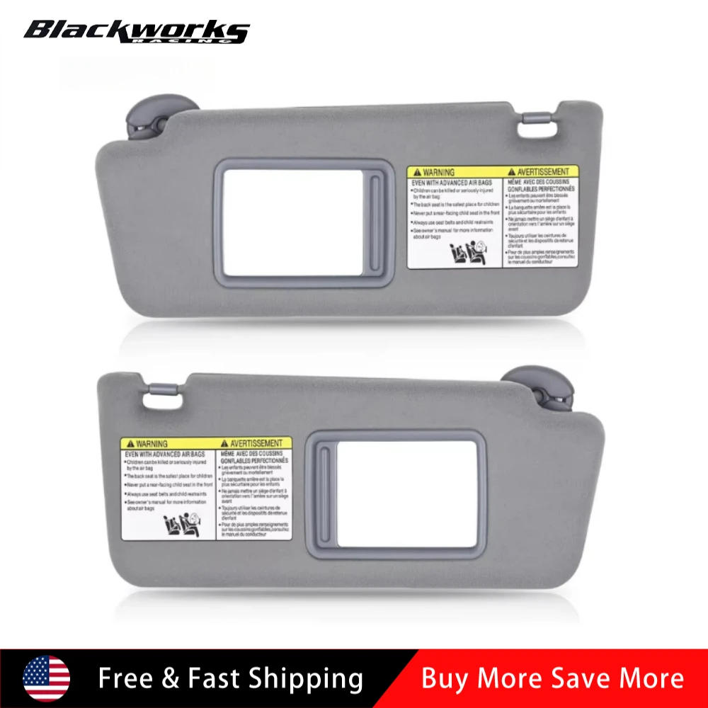 

74320-35C10-B0 74310-35C10-B0 74320-04181-B1 1 Pair Sun Visor LH Driver & RH Passenger Side for 2005-2015 Toyota Tacoma