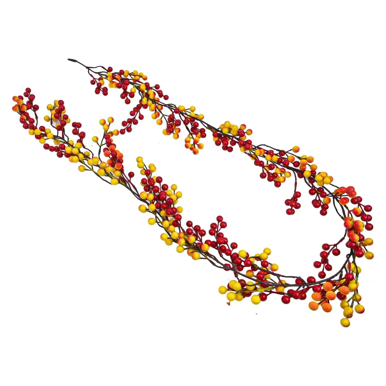 

1 Roll 185cm Christmas Garland Red Berry Vine Artificial Plants DIY Hanging Wreath Xmas Tree Home Decoration Wedding Ornament