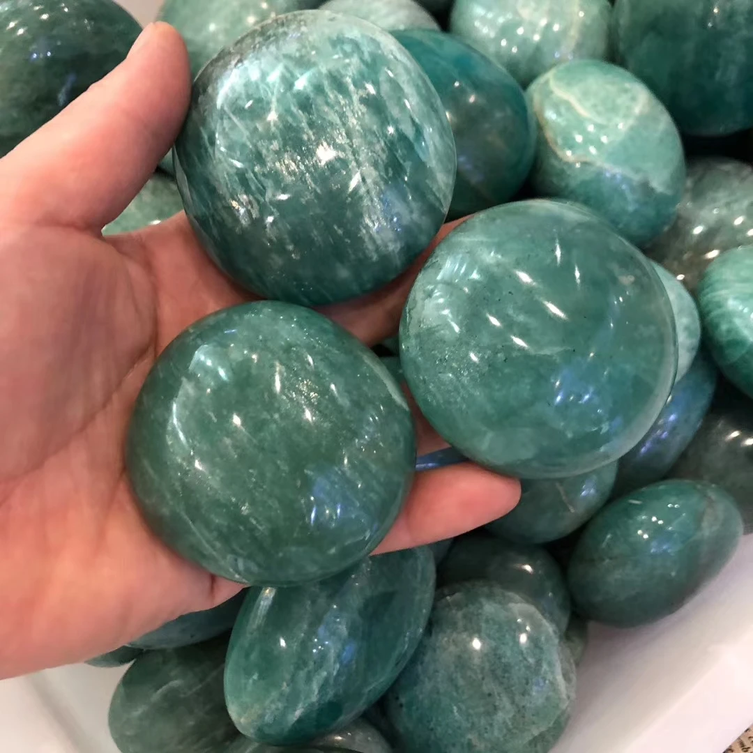 

Natural Green Amazons Palm Raw Gemstone Crystal Stone Quartz Meditation Healing Energy Mineral