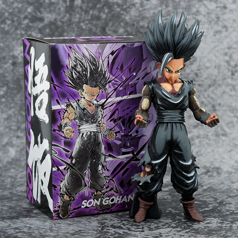 22cm Anime Dragon Ball Z Super Saiyan Son Gohan Damaged Ver. PVC Action Figure Manga Statue Children Collectible Model Toys Doll