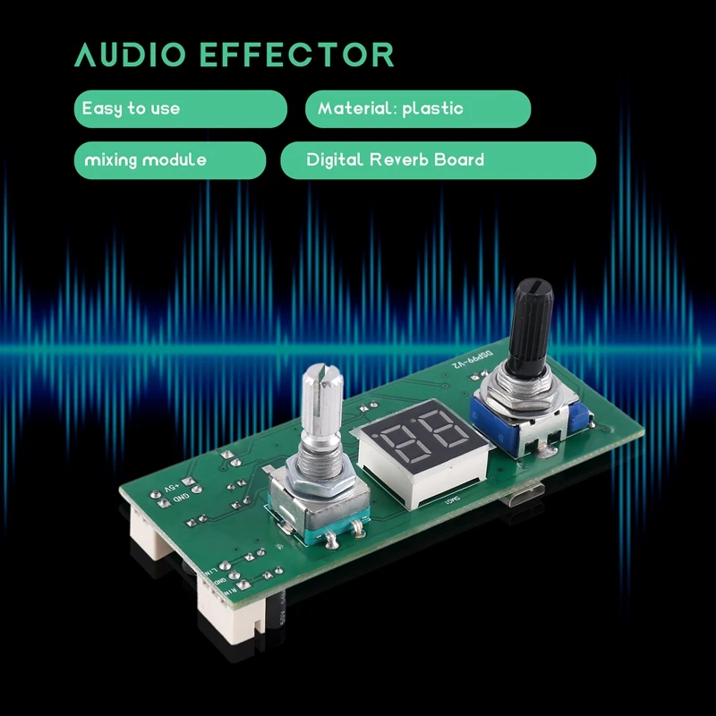 DSP Digital Reverberation Karaoke Reverb Board KTV Mixer Effector Anti-Whistling Module Multi-Sound Effects